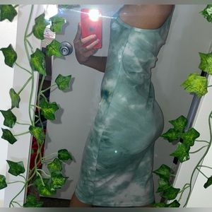 green marble dress